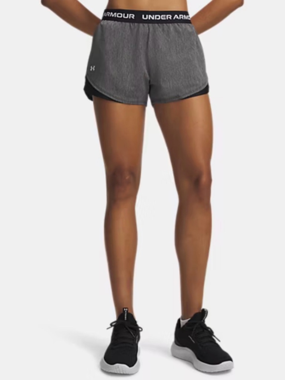 Under Armour Heat Gear Play Up Shorts Womens Small Gray Running